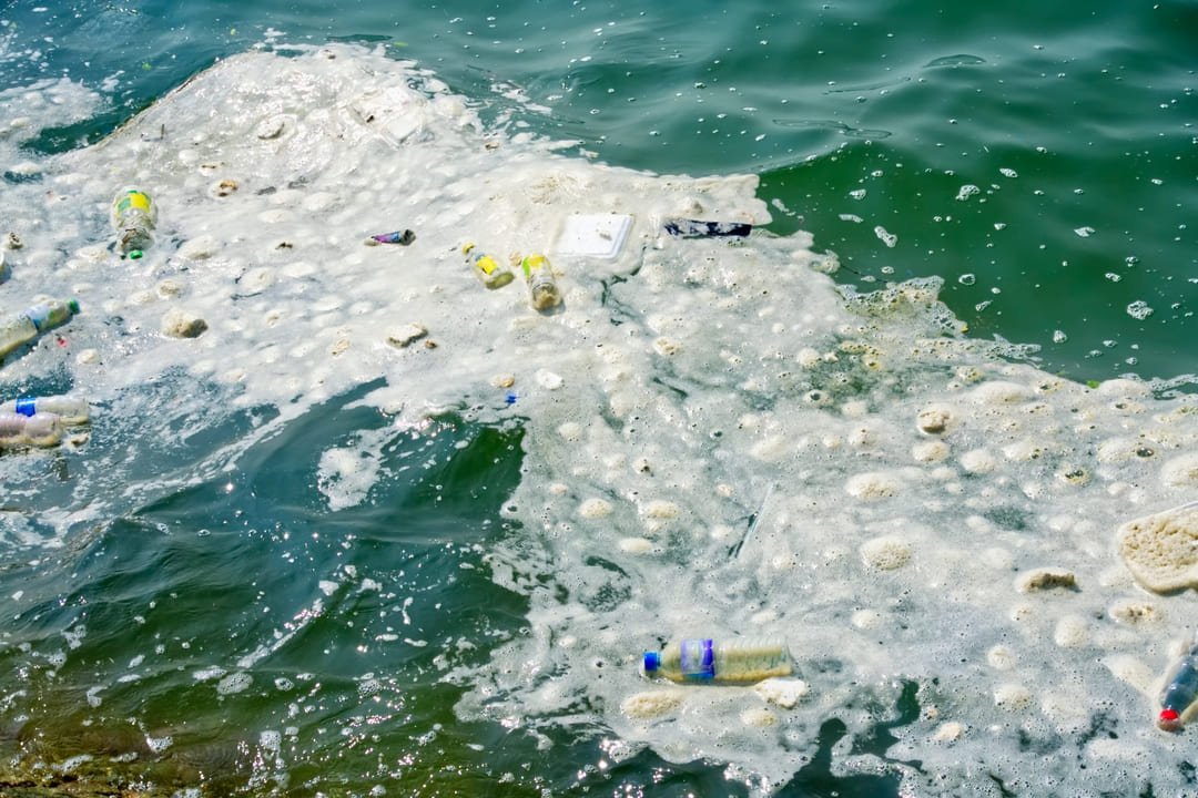 mar contaminado con plasticos